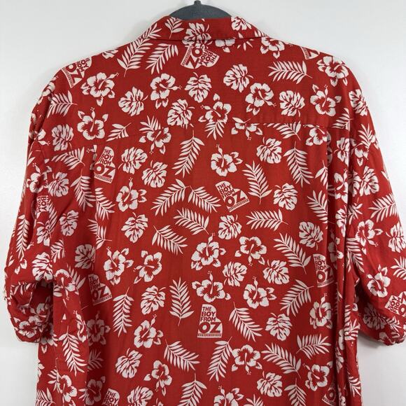 Vintage Designs By Anthony Red Floral The Boy From Oz Hawaiian Shirt Medium - Picture 7 of 11